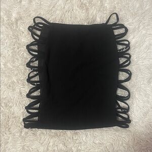 Strappy Sided Mini Skirt